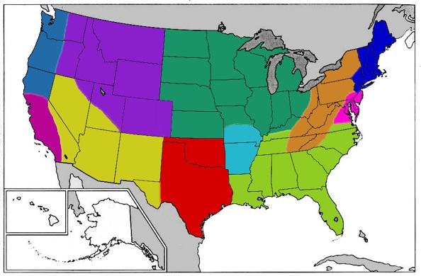 USA 11Regions PartialStates