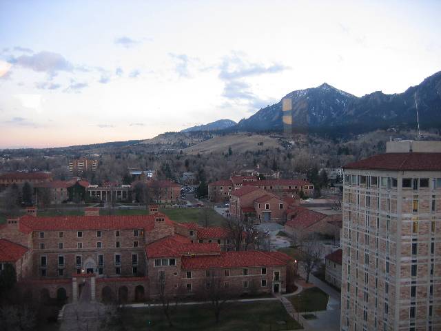 20-ViewFrom11thDuane The view from the 11th floor of Duane Physics, where the Program for Atmospheric and Oceanic Sciences hosted an official dinner for us prospective grad students