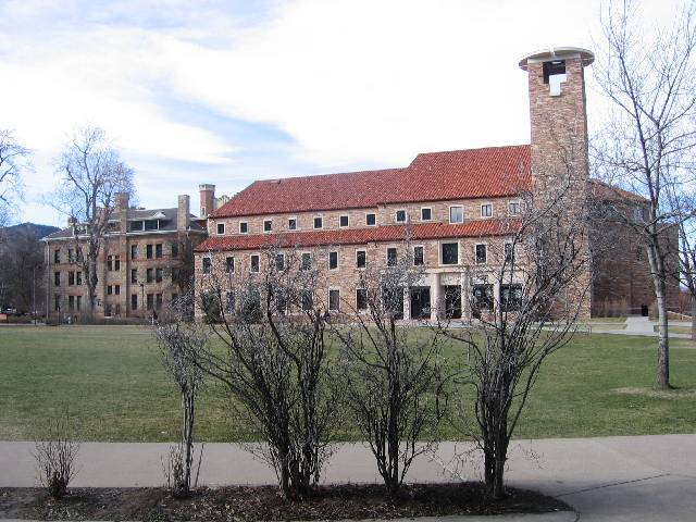 43-BoulderCampus Back on the campus of CU-Boulder ... I decided to wander around campus and Boulder with one of the other prospies, a girl from Nebraska