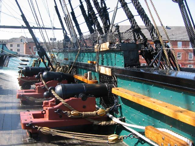 011-Deck Cannons on the deck of the USS Constitution