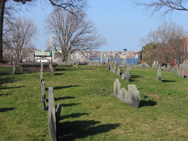 050-CoppsHillCemetery Copps Hill Cemetery ... some of the tombstones were from as early as the mid-1600s