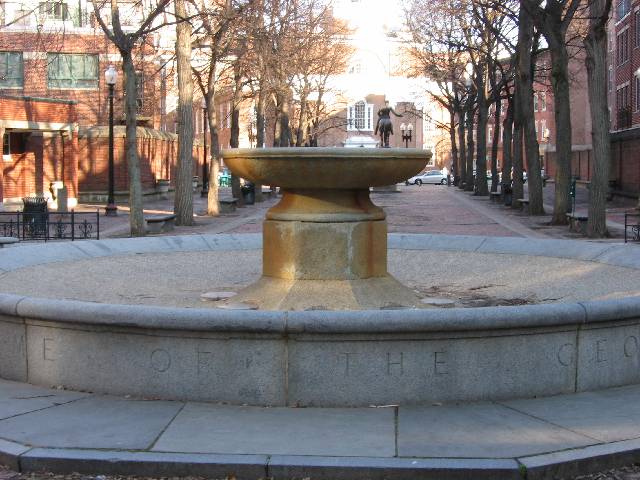 062-Fountain Fountain in the center of the Paul Revere Mall