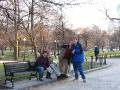 093-BenJohnZachJosh-BostonCommon Ben & John resting, and Zach & Josh being weird