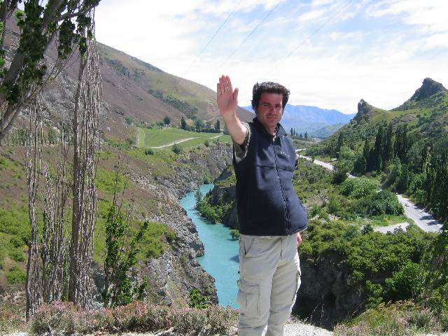 11-Jared-Argonath Our tour guide had each of us in turn do our Argonath pose ... you can tell from my vest how windy it was, I definitely wound up eating grit for the rest of the afternoon from this stop, yum