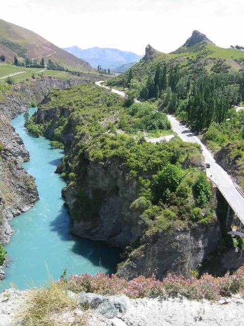 12-KawarauGorge Kawarau Gorge and Hwy 6, which runs toward Queenstown