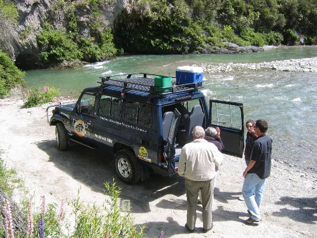 20-Rings4WD Discover the Rings 4WD, on our break for afternoon tea next to the Arrow River