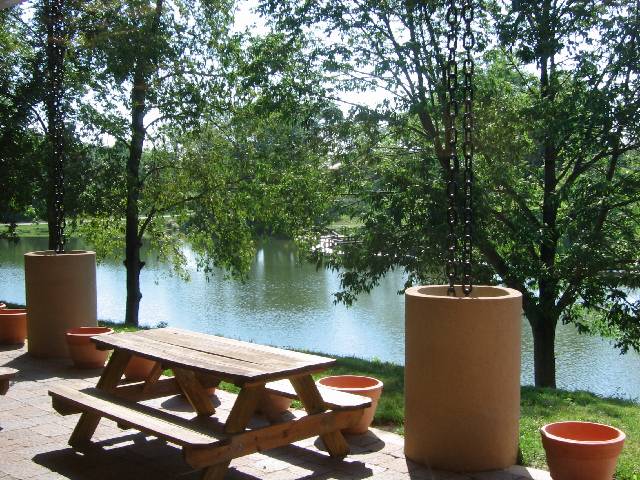 115-PicnicPatio Picnic patio just outside the cafe