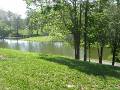 108-Lake A small lake on the grounds of the Creation Museum ... some of their plans call for eventually building a life-size version of Noah's Ark somewhere on the other side of the lake